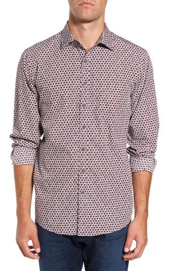 Men's Rodd & Gunn Original Fit Floral Print Sport Shirt, Size - Red