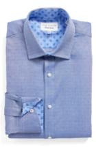 Men's Ted Baker London Jamer Trim Fit Dot Dress Shirt .5 - 32/33 - Blue