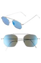 Men's L.g.r. Nomad 52mm Polarized Sunglasses - Silver Matte/ Blue Mirror