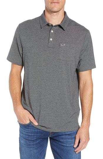 Men's Vineyard Vines Edgartown Solid Stretch Polo, Size - Grey