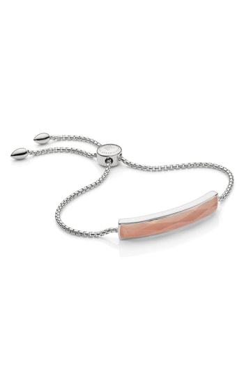 Women's Monica Vinader Engravable Silver Baja Facet Bracelet