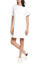 Women's Halogen Tie Back Ruffle Sleeve Dress - White