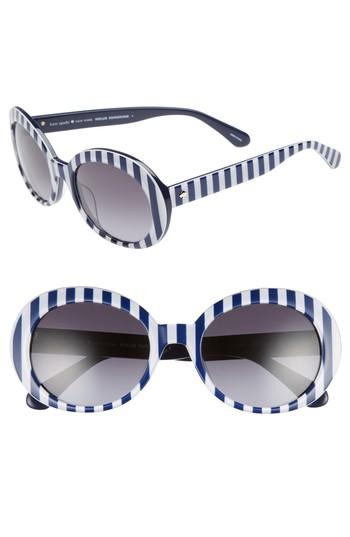 Women's Kate Spade New York Cindra 54mm Gradient Round Sunglasses - Blue