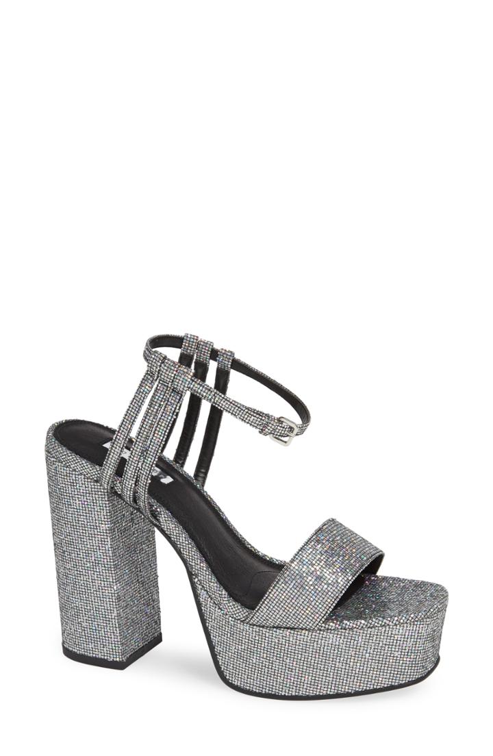 Women's Topshop Ringo Platform Sandal .5us / 36eu M - Metallic