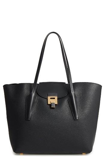Michael Kors Large Bancroft Leather Tote - Black