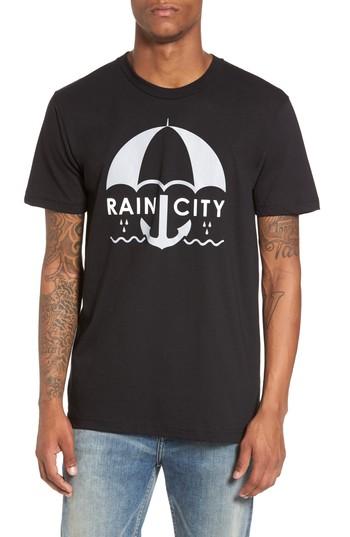 Men's Casual Industrees Rain City T-shirt - Black