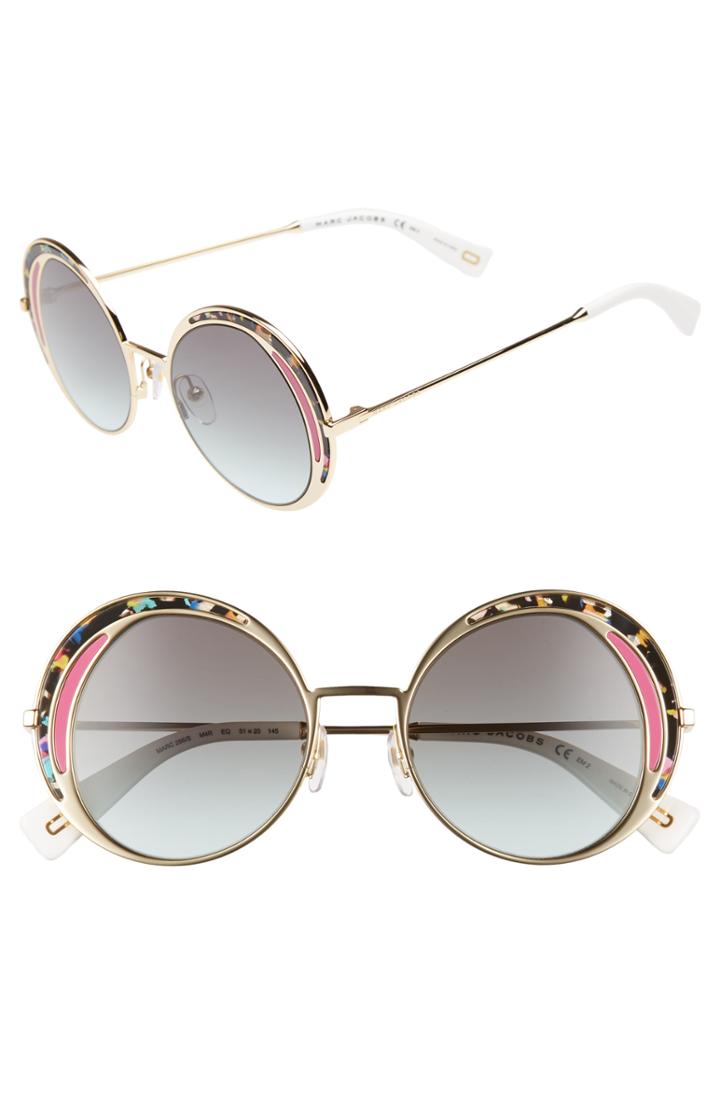 Women's Marc Jacobs 51mm Round Sunglasses -
