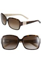 Women's Kate Spade New York 'lulu' 55mm Rectangular Sunglasses - Tortoise/ Gold