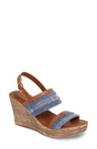 Women's Tuscany By Easy Street Zaira Wedge Espadrille Sandal N - Blue