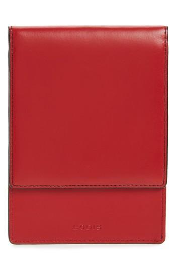 Lodis Audrey Under Lock & Key Skyler Leather Passport Wallet - Red