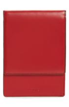 Lodis Audrey Under Lock & Key Skyler Leather Passport Wallet - Red