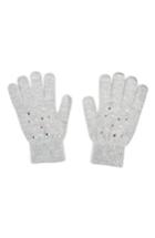 Women's Topshop Knit Star Gloves, Size - Grey