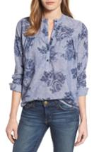 Women's Lucky Brand Floral Chambray Shirt - Blue