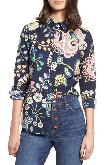 Women's J.crew Perfect Liberty Tana Lawn Shirt - Blue