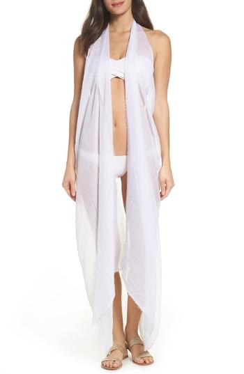 Women's Pool To Party Spirit Cover-up Vest, Size - White