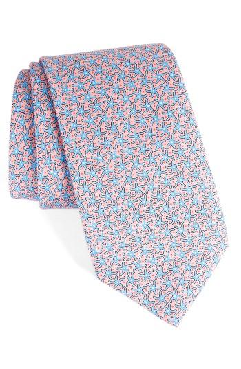 Men's Vineyard Vines Starfish Silk Tie, Size - Pink