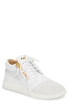 Men's Giuseppe Zanotti Double Zip Trainer Sneaker Us / 40eu - White