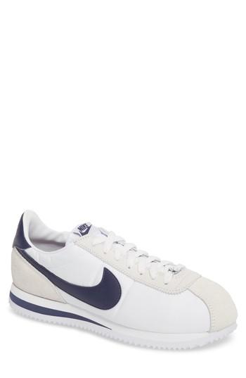 Men's Nike Cortez Basic Nylon Sneaker .5 M - White