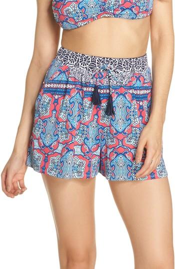 Women's Tommy Bahama Riviera Tiles Cover-up Shorts - Pink