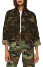 Women's Topshop Camo Corduroy Crop Jacket