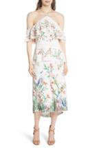 Women's Alice + Olivia Golda Embroidered Midi Halter Dress - Ivory