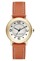 Women's Marc Jacobs Round Leather Strap Watch, 28mm