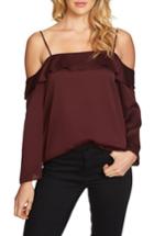Women's 1.state Off The Shoulder Top - Burgundy