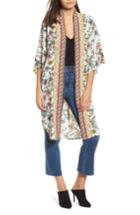 Women's Nordstrom Print Kimono, Size - White