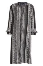 Women's St. John Collection Fringe Ombre Stripe Tweed Knit Jacket