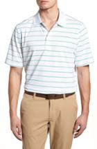 Men's Cutter & Buck Everett Stripe Drytec Polo