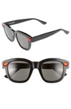 Women's Saint Laurent Lolita 48mm Retro Sunglasses - Smoke/ Black