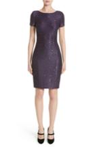 Women's St. John Collection Hansh Sequin Knit Dress - Purple