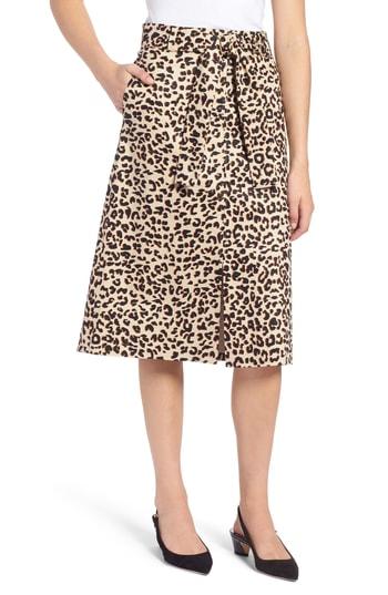 Women's 1901 A-line Midi Skirt - Beige