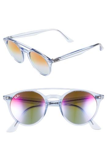 Women's Ray-ban 51mm Mirrored Rainbow Sunglasses - Light Blue Rainbow