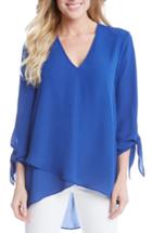 Women's Karen Kane Crossover Front Tie Sleeve Top
