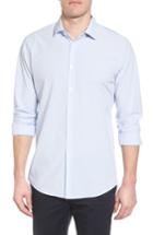 Men's Mizzen+main Caldwell Slim Fit Stripe Sport Shirt - Blue