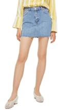 Women's Topshop Denim Miniskirt Us (fits Like 6-8) - Blue
