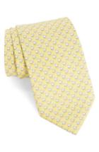 Men's Salvatore Ferragamo Whale Print Silk Tie, Size - Blue