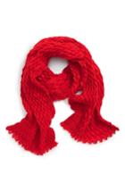 Women's Jane & Berry Chevron Pleated Scarf, Size - Red
