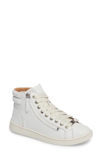 Women's Ugg Olive High Top Sneaker .5 M - White
