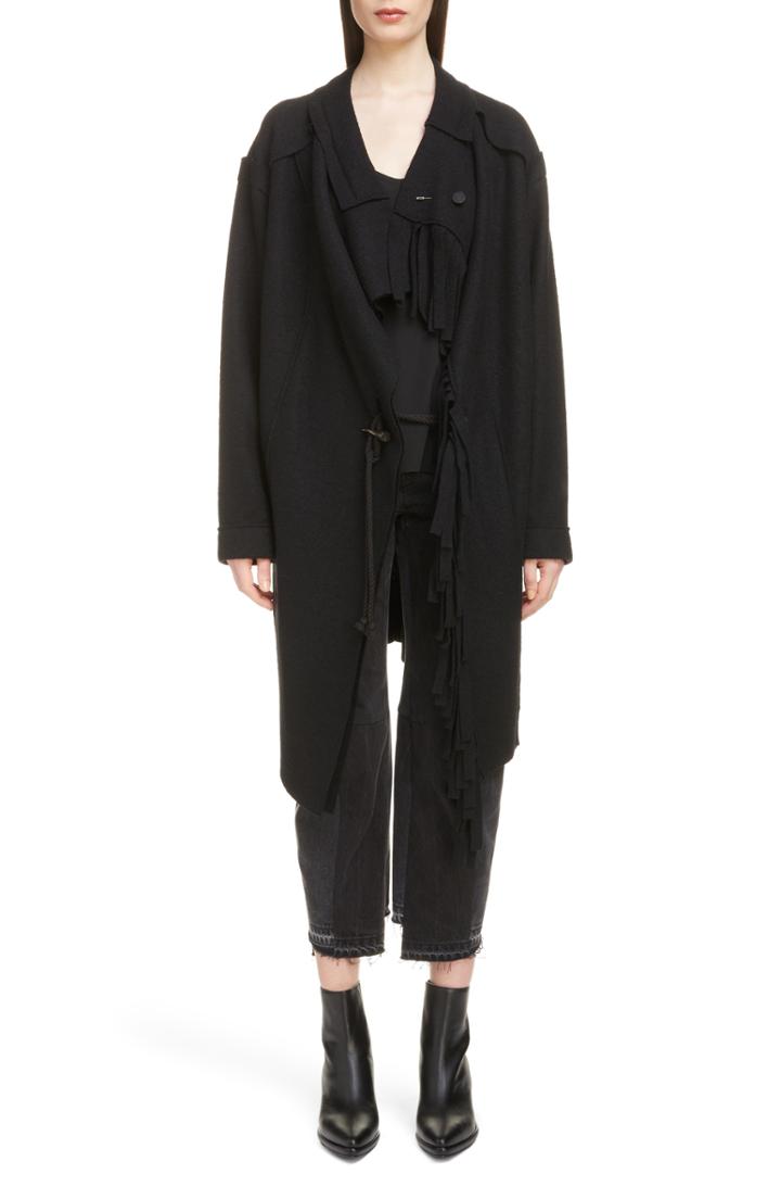 Women's Y's By Yohji Yamamoto Fringe Knit Jacket