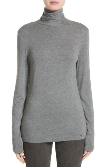 Women's St. John Collection Stretch Jersey Top - Grey