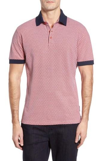 Men's Stone Rose Honeycomb Pique Polo (s) - Red
