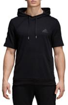 Men's Adidas Pick-up Shooter Short Sleeve Hoodie, Size - Black