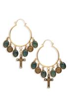 Women's Virgins Saints & Angels Les Celestes Charm Hoop Earrings