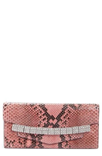 Calvin Klein 205w395nyc Crystal Strap Genuine Python Clutch -