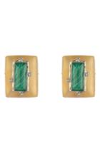 Women's Alexis Bittar Retro Gold Collection Stone Studded Clip Earrings