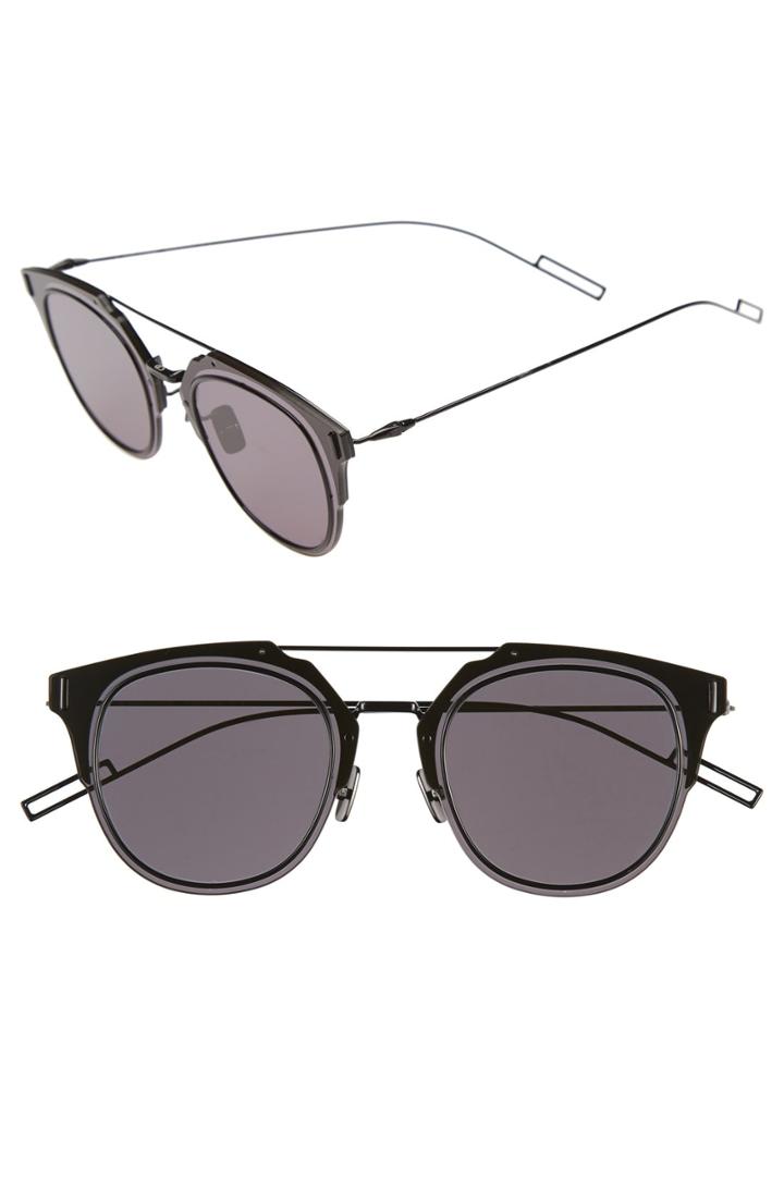 Men's Dior 'composit 1.0s' 62mm Metal Shield Sunglasses - Dark Grey Black/ Grey