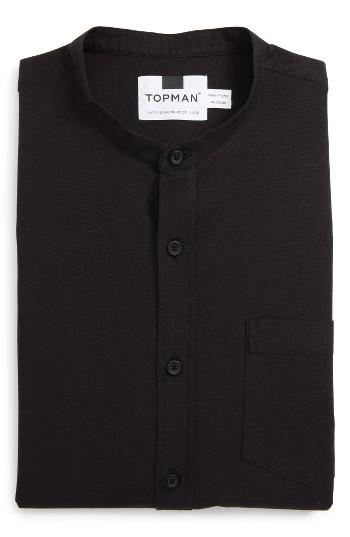 Men's Topman Band Collar Shirt