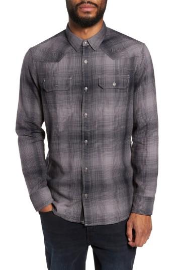 Men's Treasure & Bond Ombre Plaid Sport Shirt - Grey